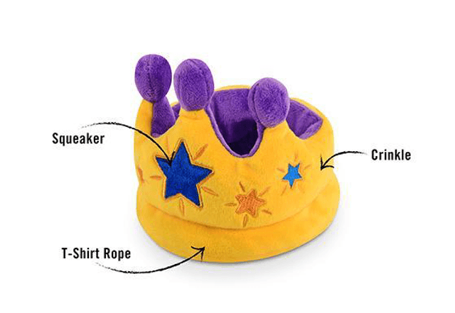 P.L.A.Y. Party Crown Plush Dog Toy